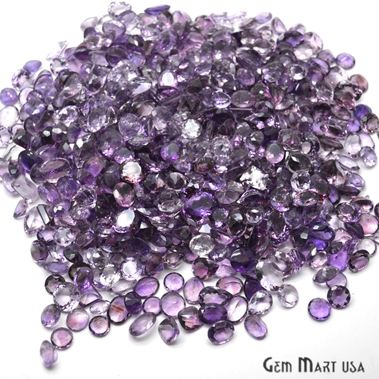 Amethyst Gemstone, 100% Natural Faceted Loose Gems, February Birthstone, 10-20mm, 100 Carats